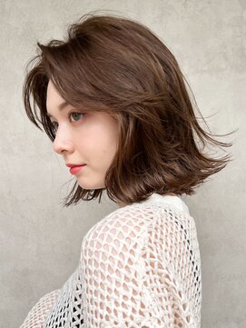 メゾンドイギー(MAISON de IGGY) レイヤーボブ/くびれヘア/ミディアム/切りっぱなしボブ/美髪