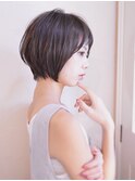 前髪長め大人小顔ショート30代40代50代　藤沢