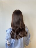 20代30代40代アッシュグレージュナチュラルロングコテ巻き