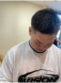 メンズカットスパイキーショートブラック刈り上げツーブロック