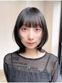 アッシュブラックグレージュカラーレイヤーカット_ba488511