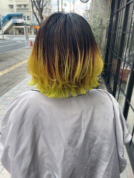 トロンヘアー(tronc hair) 【高発色グラデーションカラー】で色味を楽しむ