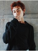 メンズワインレッドスパイキーショート大人メンズカラー