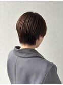 マッシュショート×ベージュブラウン