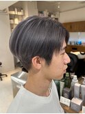 メンズマッシュブリーチカラーブロンドカラーハイライトカラー