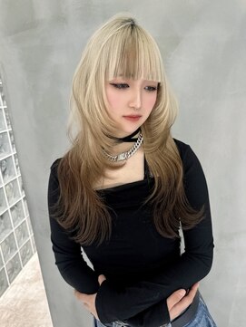 ロンド ジュルード 名古屋(Lond jeloud) ハイトーン ミルクティーベージュ ブラウン 艶髪