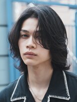 フィフス 原宿(fifth) 原宿シャドウパーマメンズカットオールバックミディアムボブ緩め