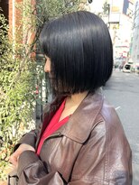 シェリ(Cheri)&nbsp;髪質改善カラー/ツヤボブ/ブルーブラック/30代ヘア/横浜美容室