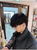 ツイストスパイラルパーマ メンズサロン マッシュカット 韓国