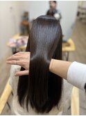 【髪質改善ストレート】"カラーも同時にできて、艶も出る"