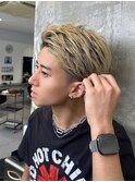メンズカット/ブリーチ/ニュアンスパーマ/メンズハイライト/眉毛