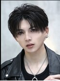 MEN’S HAIR/波巻きツイストスパイラル/リバースセンターパート