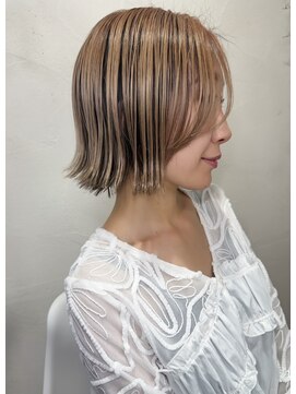 カーム(calm) イメチェン/ピンクベージュ/アンブレラカラー/前髪/鹿島田