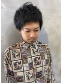 アシメバング&無造作マッシュ