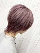 アンティア 聖蹟桜ヶ丘(AN'TIA)&nbsp;Nオリエンタルピンクを使ったフラミンゴカラーのショートウルフ