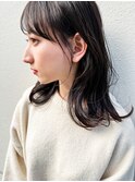 流し前髪/シースルーバング/くびれヘア/ワンカール