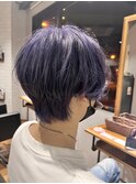 ブリーチ/ハイトーン/バイオレット/ハンサムショート/小顔