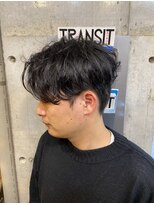 ワークス 下北沢(WORKS)&nbsp;クセ毛風ナチュラルスパイラルパーマ【メンズ/パーマ】