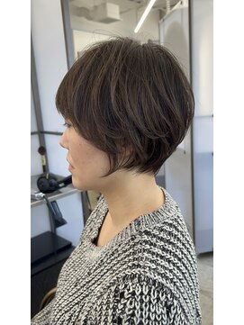 スクエアペア(SQUARE PAIR) ショートボブ シークレットハイライト アッシュ 30代40代
