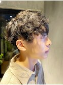 メンズマッシュパーマ/ソフトプードルパーマ/ショートマッシュ