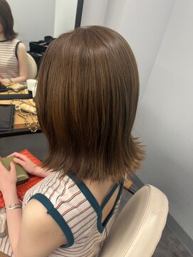 ロウ 町田(ROW) 大人かわいいエギョモリ ミルクティーブラウン ひし形シルエット