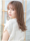 ★くすみベージュ韓国風巻きゆるふわ小顔毛先パーマ20代30代★1