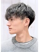 爽やかツーブロックナチュラルパーマ