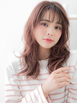 モッズヘア 越谷(mod's hair)&nbsp;ミルクティーピンク韓国風小顔レイヤーロングc6越谷20代30代40代