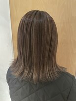 オーガニックエコ 川越(organic+eco)&nbsp;30代40代大人かっこいいグレージュハイライト×外ハネボブ