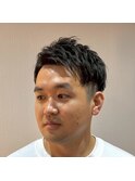 清潔感と男らしさ◎アップバンクショート/黒髪/ビジネス