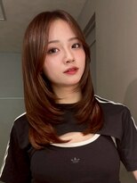 ハニーシブヤ(HONEY shibuya)&nbsp;レイヤーカット/ハッシュカット/ワインレッド/小顔レイヤー1