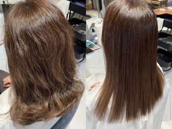 コードセブンス(Chord seventh)の写真/お客様の髪質やクセを見極めた施術でお悩みを解消◎パサつき・キレ毛少なく指通りなめらかな美髪に