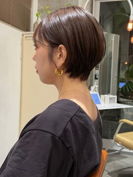 ヘア アンド スパ エジェリ プリム(hair&spa egerie prime) 耳に掛けれる丸みショート/前髪あり/20代30代40代50代