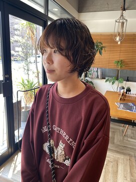 ショートパーマ　ニュアンスパーマ【騎射場/荒田/郡元】