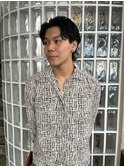 毛流れセンターパートウルフ