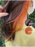 【サメシマ】チラ見せ☆イヤリングカラー×オレンジ