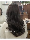 韓国風パーマ/コテ巻き風パーマ/韓国ヘア/レイヤーカット/パーマ