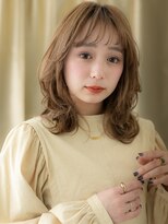 カバーヘア ブリス 北浦和(COVER HAIR bliss)&nbsp;ミルクティーブロンドブリーチなし金髪ウルフパーマ20代30代X