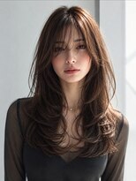 ダル 渋谷/表参道(DAL.)&nbsp;レイヤーカット/ダークブラウン/顔周りカット/くびれレイヤー