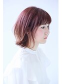 ゆるハネ切りっぱなしボブ