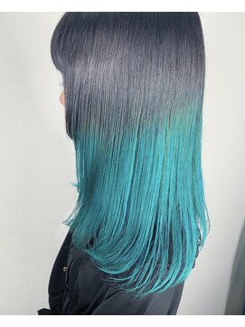 アクタノイドエット(acta noid etto) 幻想的ターコイズブルーツートーンカラー #Shunichi