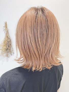 アース 大和店(HAIR&MAKE EARTH) ほんのりピンクの切りっぱなしボブ