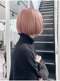 ミニボブ×ホワイトピンクベージュ◎