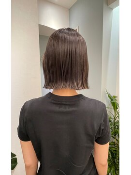 トゥーリ 薬院店(tuuli) tuuli miyu 切りっぱなしボブ/ぱっつんボブルフ/縮毛矯正でボブ