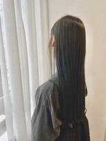 ルーステュア(RUTH tur)&nbsp;切りっぱなしロング/アッシュブラック/30代/40代/５０代