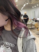 アジールヘア 所沢プロペ通り店(agir hair)&nbsp;イヤリングカラーパープルチラ見え所沢小手指入間
