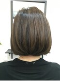 斜めバンググレージュカラーデザインカラーシルキーベージュ メ