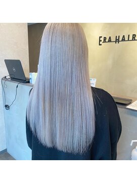 イーラヘアー(ERA HAIR) ほんのりラベンダーホワイトブロンドハイトーンカラー髪質改善