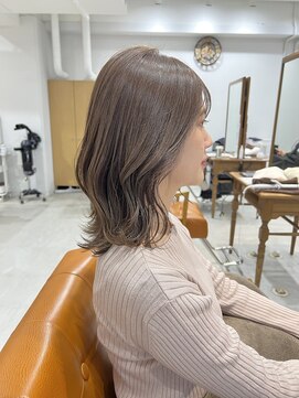 ネイロ 錦糸町(NeiRo) 魅力倍増カールセミディシアーカラーダークアッシュショートヘア