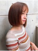 小顔ボブ 前下がり